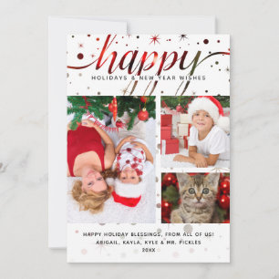 prettige feestdagen foto Typografie voor kleuren Feestdagenkaart