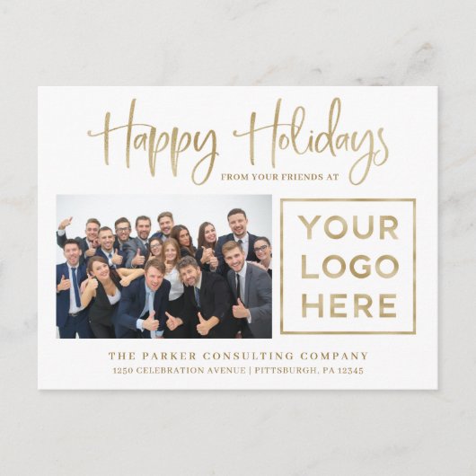 prettige feestdagen | Foto van uw bedrijf en uw Lo (Voorkant)