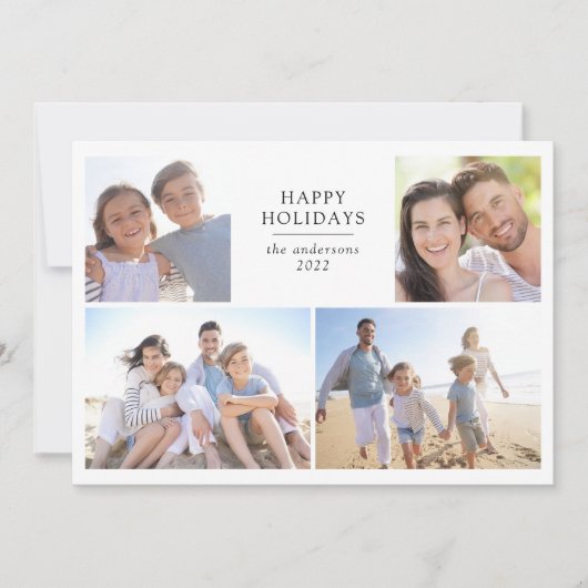 Prettige Feestdagen | Fotocollage  Feestdagenkaart (Voorkant)