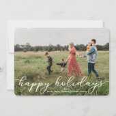 prettige feestdagen Fotokaart met script Kaart (Voorkant)