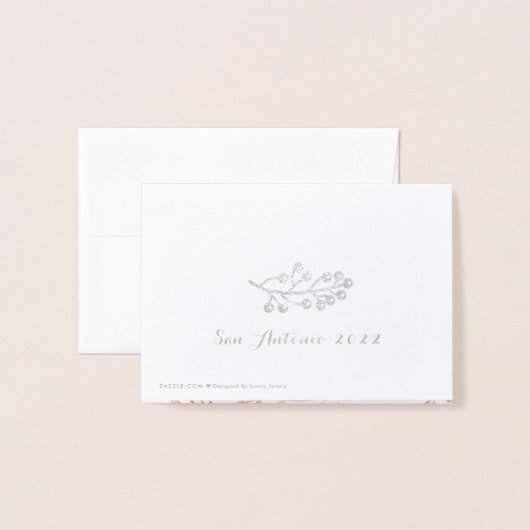 prettige feestdagen Fotorendierroze roze poot Folie Kaarten (Met envelop)