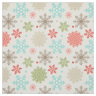 Prettige feestdagen Fox and Owl Snowflake Kerstmis Stof