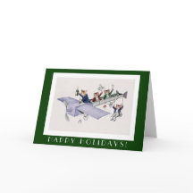 Prettige feestdagen Funny Cats Kaart -  kattenkuns