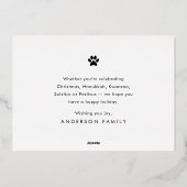 prettige feestdagen Funny Modern Pet Custom Photo (Achterkant)