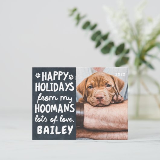 prettige feestdagen Funny Modern Pet Custom Photo (Staand voorkant)