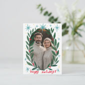 Prettige feestdagen Garland CUSTOM FOTO KERST (Staand voorkant)