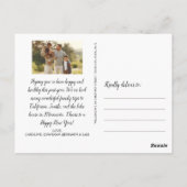 Prettige feestdagen Gele vogel Briefkaart (Achterkant)