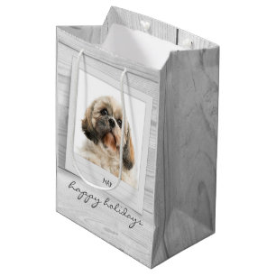 prettige feestdagen Gepersonaliseerd Foto Lijst Pe Medium Cadeauzakje