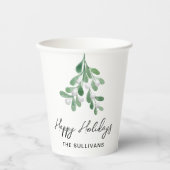 Prettige feestdagen Gepersonaliseerd Papieren Bekers (Voorkant)