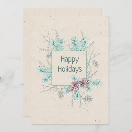 Prettige feestdagen Gepersonaliseerd Sentiment & H Feestdagenkaart (Voorkant / Achterkant)