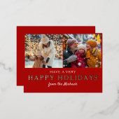 Prettige feestdagen Gepersonaliseerde foto (Voorkant / Achterkant)