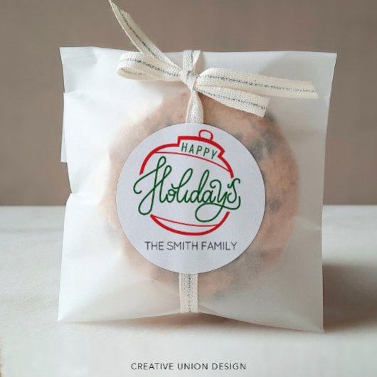 Prettige feestdagen Gepersonaliseerde Gift Label N