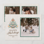 Prettige feestdagen Gepersonaliseerde Kaart met fo (Voorkant / Achterkant)