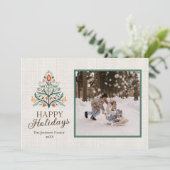 Prettige feestdagen Gepersonaliseerde Kaart met fo (Staand voorkant)