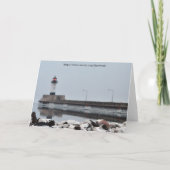 Prettige feestdagen Gepersonaliseerde vuurtoren (Achterkant)