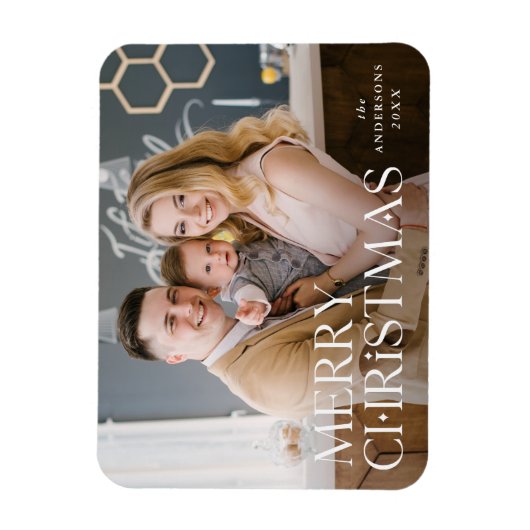 Prettige feestdagen Gestapelde belettering Magneet (Verticaal)