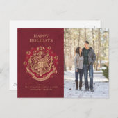 Prettige feestdagen getrokken | HOGWARTS™ Crest Fa (Voorkant / Achterkant)