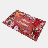 Prettige feestdagen getrokken | Vrolijke Kerstmis Deurmat (Schuin)