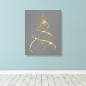 prettige feestdagen - Gewikkeld Canvas Afdruk (Insitu (Houten vloer))