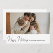 Prettige feestdagen Gewoon modern Feestdagenkaart (Voorkant / Achterkant)