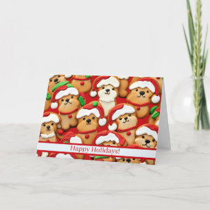 Prettige feestdagen Gingerbread Cookies schattige Kaart