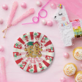 Prettige feestdagen Gingerbread Paar | DIY-tekst Papieren Bordje (Feest)