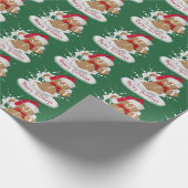 prettige feestdagen Gingerbrood Man in Melk Cadeaupapier (Hoek)