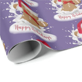 prettige feestdagen Gingerbrood Man in Melk Cadeaupapier (Rol Hoek)