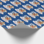 prettige feestdagen Gingerbrood Man in Melk Cadeaupapier (Hoek)