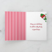 prettige feestdagen Gingerbrood Man in Melk Kaart (Binnen)