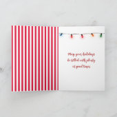 prettige feestdagen Gingerbrood Man in Melk Kaart (Binnen)