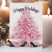Prettige feestdagen Glam Heels Roze Kerstboom