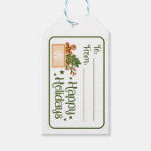 Prettige feestdagen Gnome cadeau label Cadeaulabel (Voorkant)