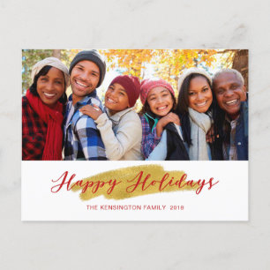 prettige feestdagen Gold Foil Swash Holiday Foto