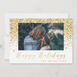 Prettige feestdagen Gold Glitter Feestdagenkaart