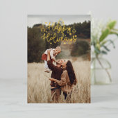 prettige feestdagen Gold Lettering kerstfoto (Staand Voorkant)