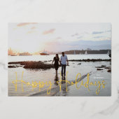 prettige feestdagen Gold Ppress Hand - Schriftelij (Voorkant)