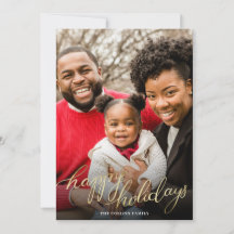 Prettige Feestdagen Goud Eenvoudige Foto Vakantiek