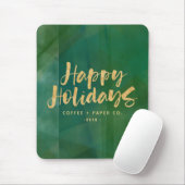 Prettige feestdagen Goud, metallic en groen Muismat (Met muis)