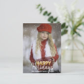 Prettige feestdagen Goud Wit Kerstmis | FOTO (Staand voorkant)