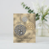 Prettige feestdagen Gouden Glitter Kerst Elegant (Staand voorkant)