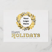 Prettige feestdagen Gouden krans Business Kerstmis (Voorkant)