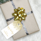 prettige feestdagen goudglittercadeaulabels cadeaulabel