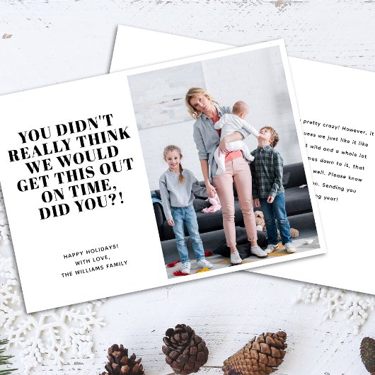 Prettige feestdagen Grappig Late Feestdagenkaart