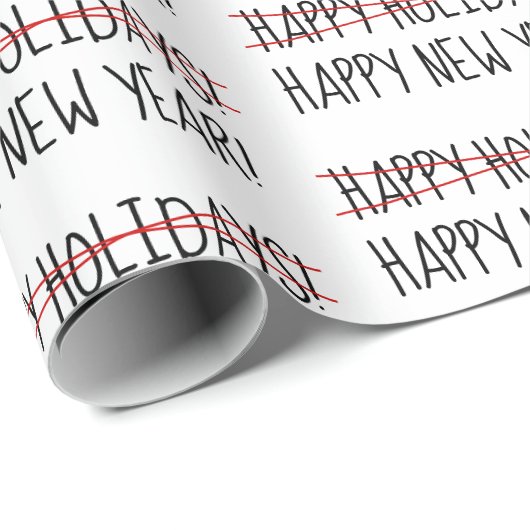 Prettige feestdagen Grappig Modern Late Cadeaupapier (Rol Hoek)