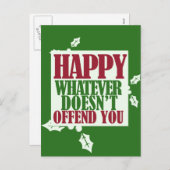 Prettige feestdagen Grappig? VS Vrolijk kerstfeest (Voorkant / Achterkant)