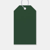 Prettige feestdagen Groen Modern Eenvoudig Script Cadeaulabel (Achterkant)