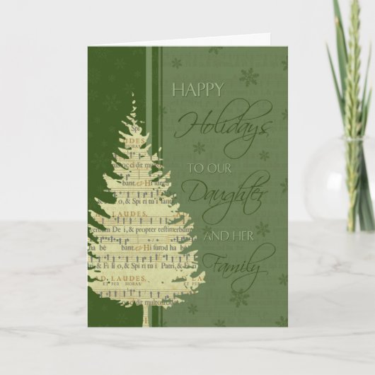 Prettige feestdagen Groene Kerstmis Kaart (Voorkant)