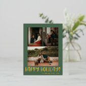 prettige feestdagen | Groene Verticaal 3 Foto | Go (Staand Voorkant)