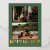 prettige feestdagen | Groene Verticaal 3 Foto | Go (Voorkant)